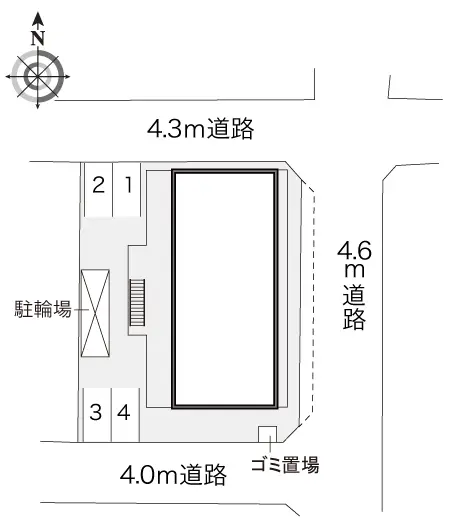 ★手数料０円★八尾市東山本新町　月極駐車場（LP）